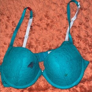 SO Teal Lace Bra